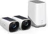 eufy Security - eufyCam 3 Set met 2 camera's - Wit en zwart,4K draadloos Beveiligingscamerasysteem met geïntegreerd zonnepaneel - AI gezichtsherkenning