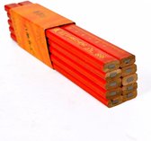 Ensemble de crayons de charpentier - 10 pièces - 175 mm - Crayon de charpentier - Crayon de construction - Crayon - Bricolage - Charpentier - Charpentier - Règle