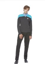 Smiffy's - Star Trek Kostuum - Star Trek Voyage Wetenschapper Man - Blauw, Zwart - Medium - Carnavalskleding - Verkleedkleding