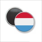 Button Met Magneet 58 MM - Vlag Luxemburg - NIET VOOR KLEDING