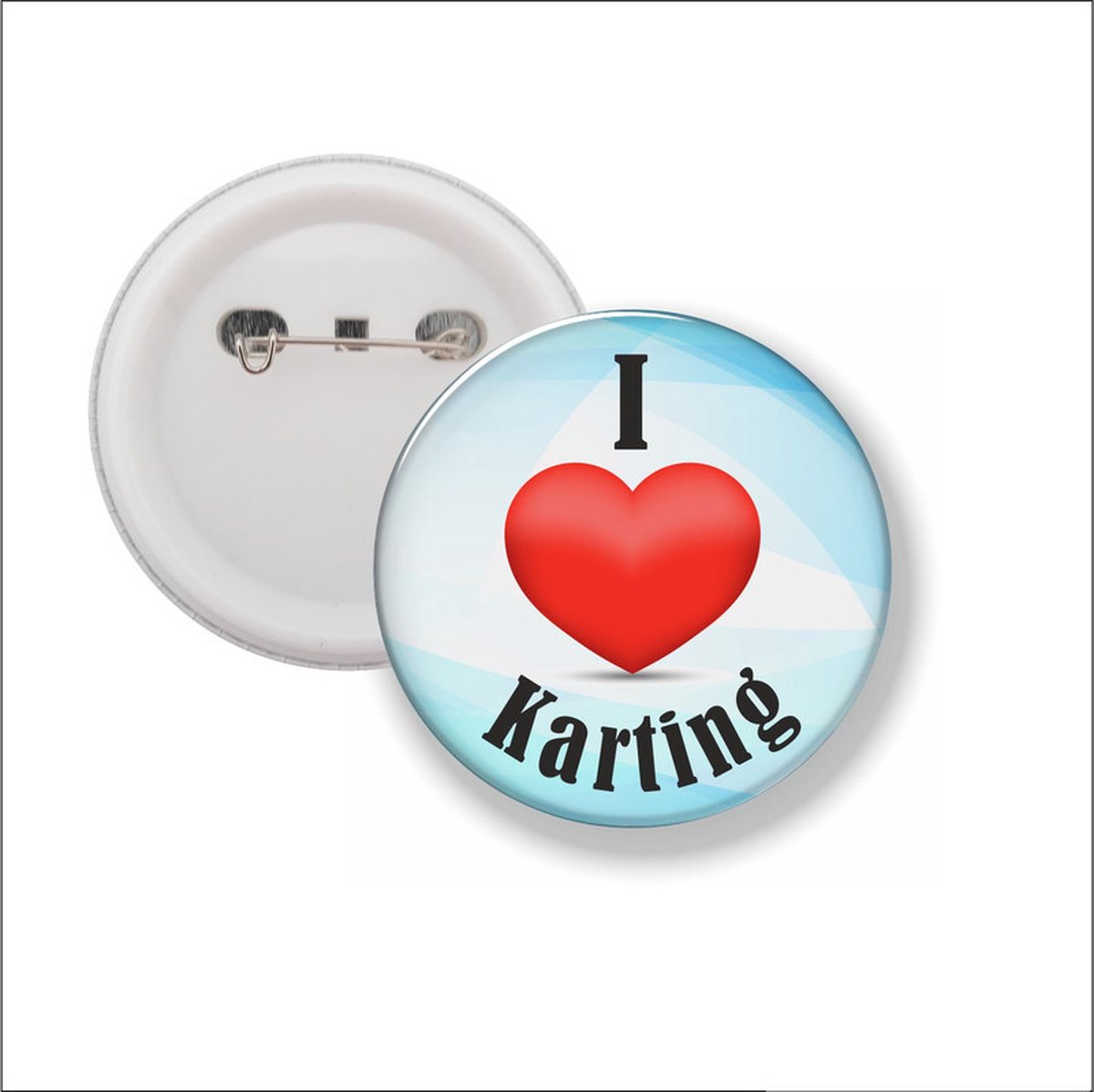 Button Met Speld 58 MM - I Love Karting