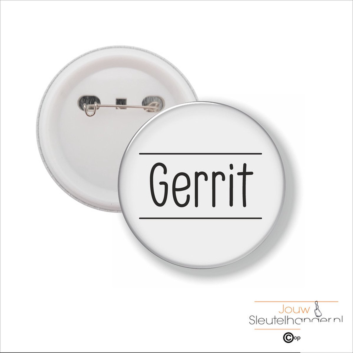 Button Met Speld 58 MM - Gerrit