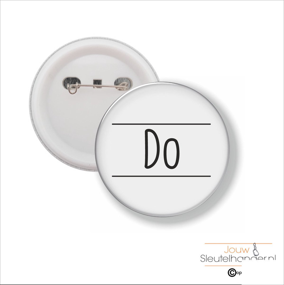 Button Met Speld 58 MM - Do