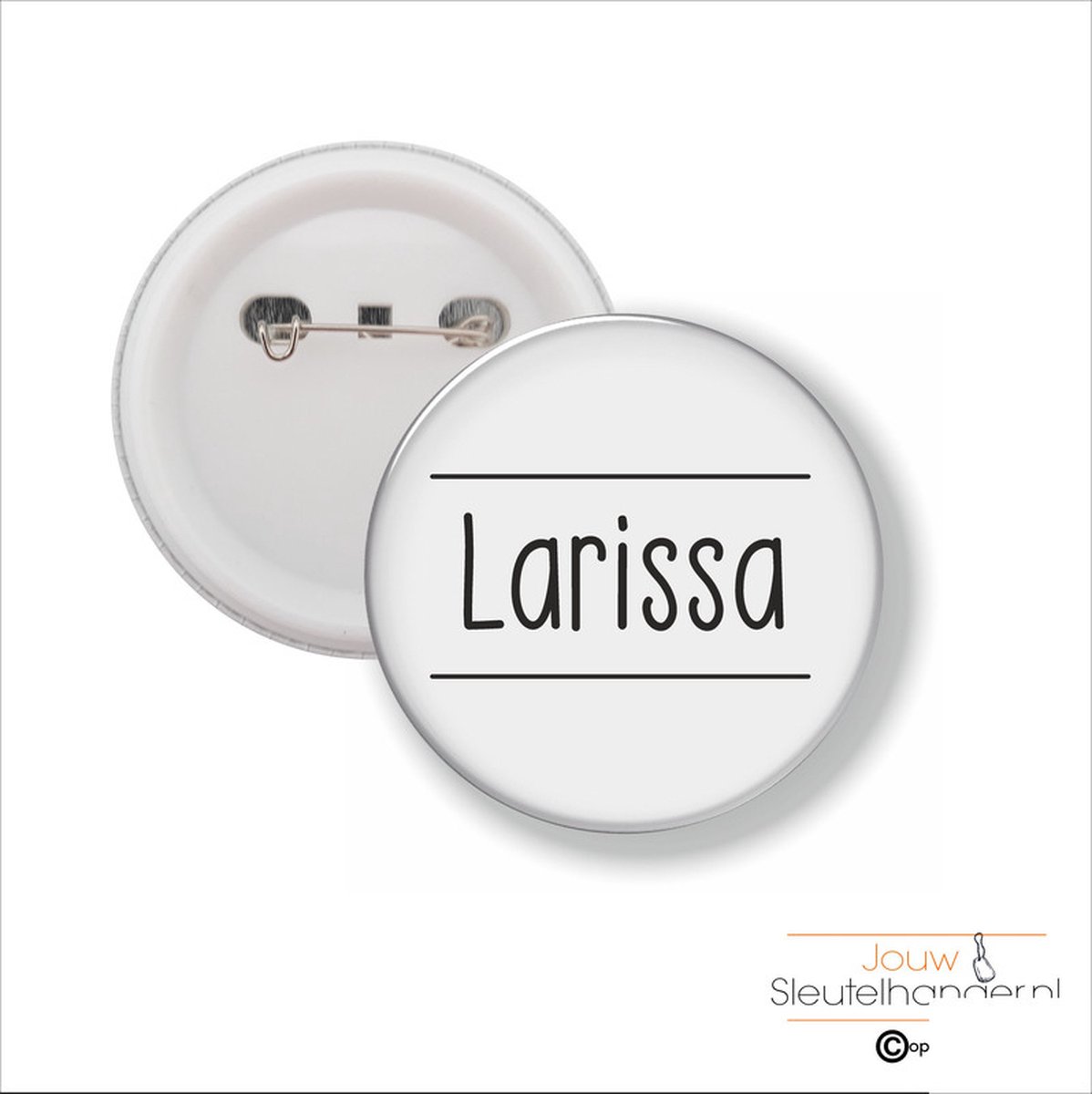 Button Met Speld 58 MM - Larissa