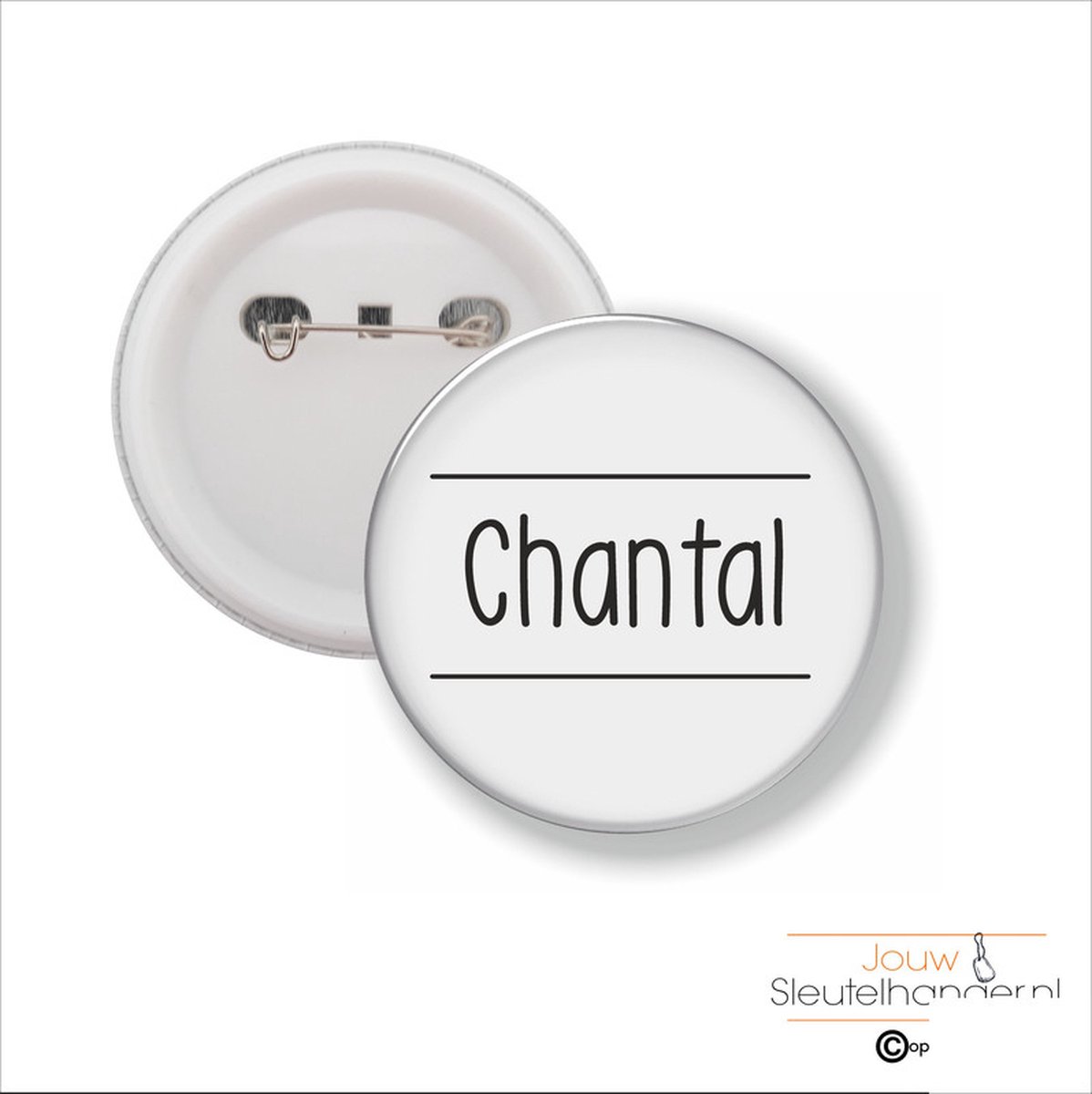 Button Met Speld 58 MM - Chantal
