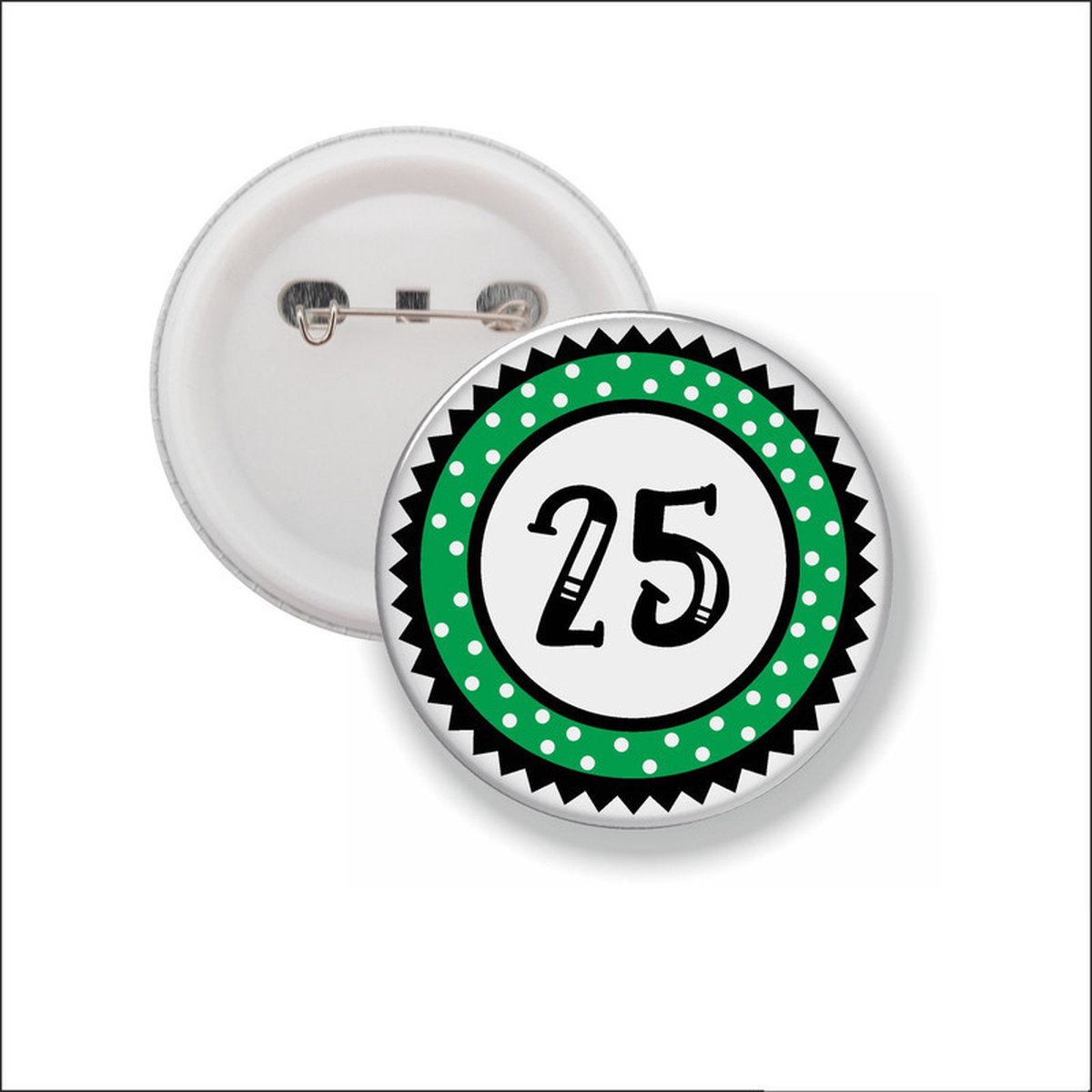 Button Met Speld 58 MM - 25