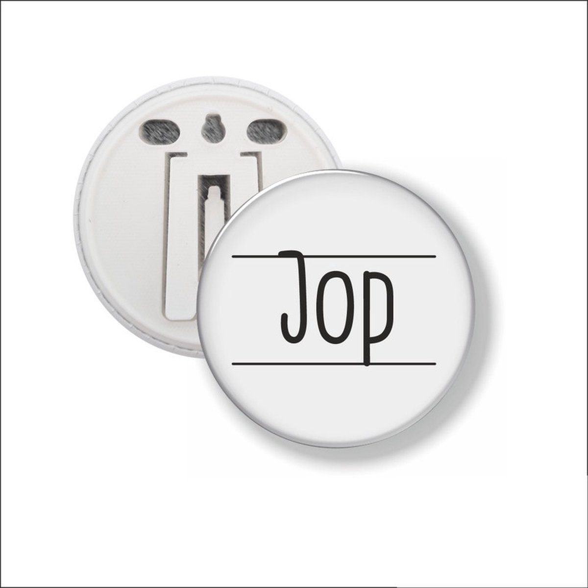 Button Met Clip 58 MM - Jop