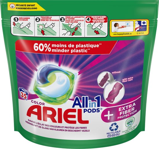 Ariel All-in-1 Pods - Lessive Liquide En Capsules - +Extra Fiber