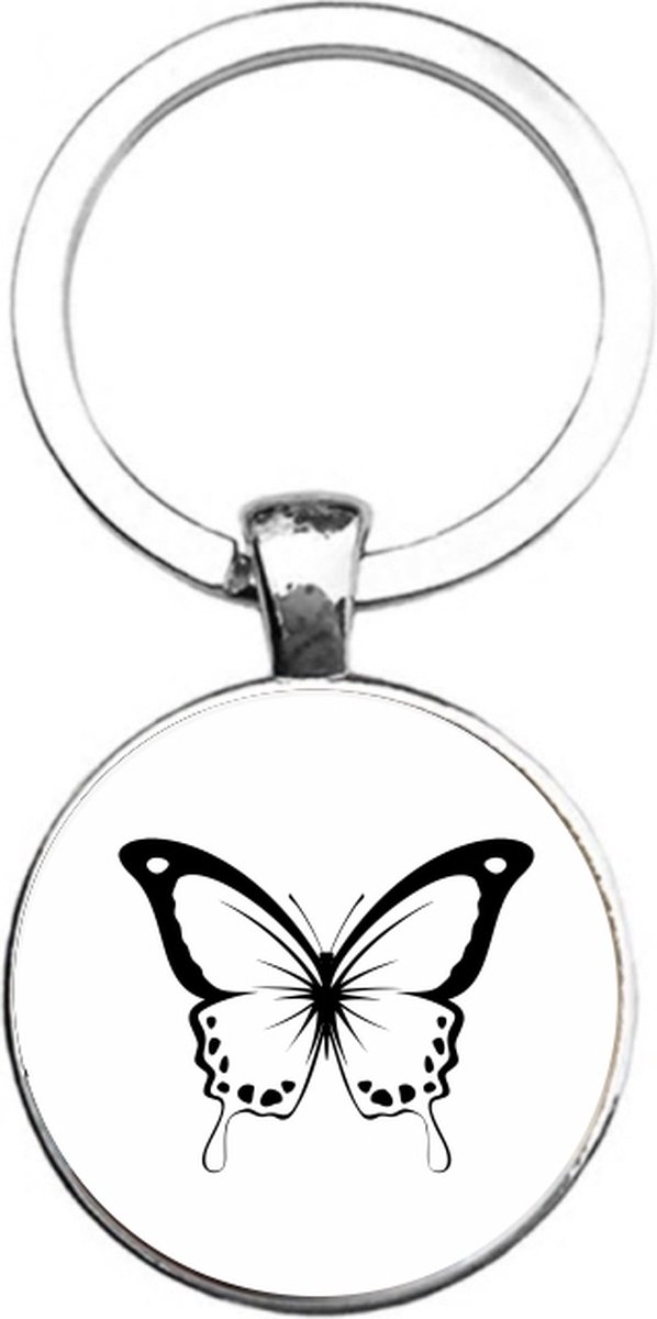 Sleutelhanger Glas - Vlinder