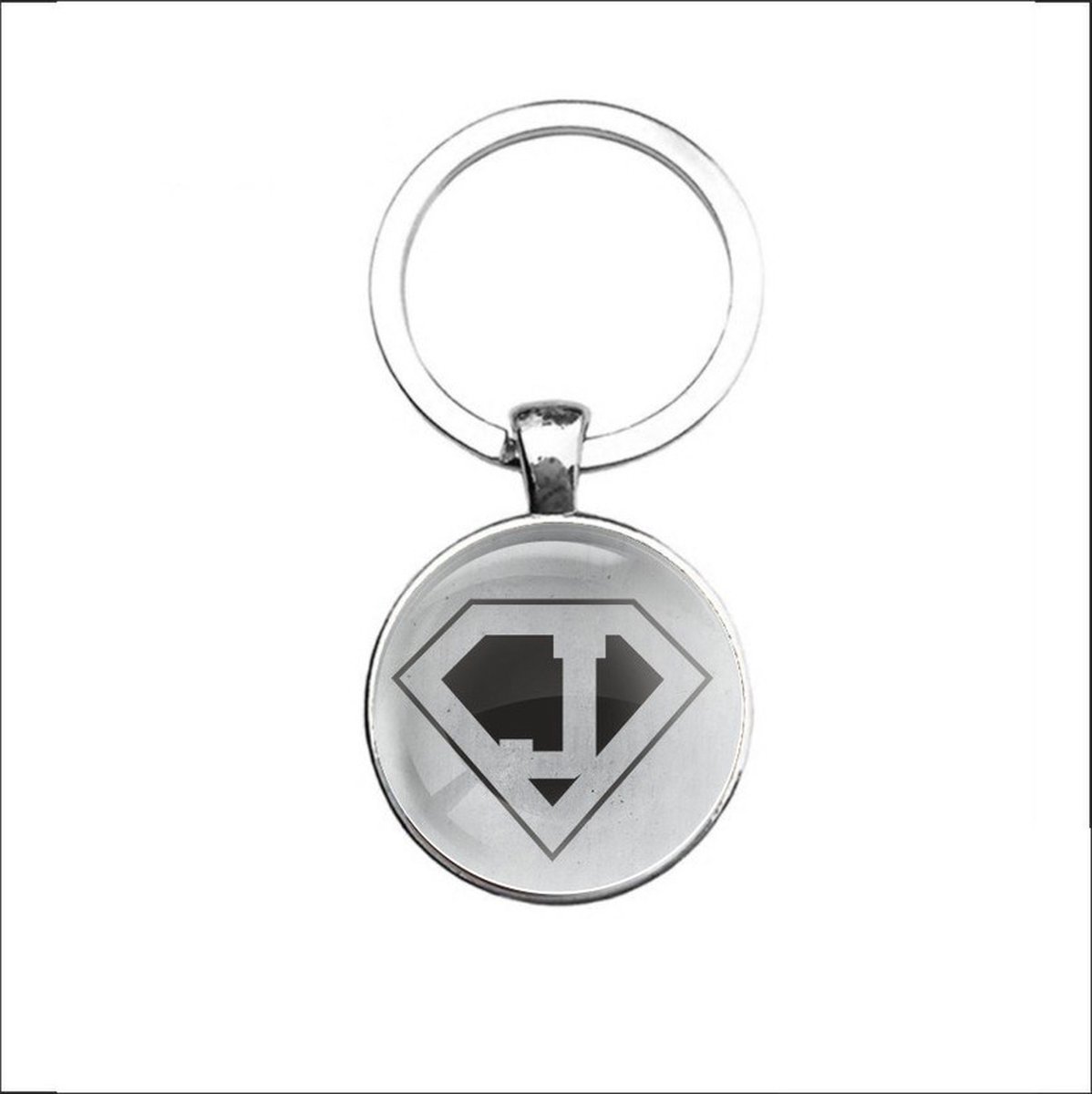 Sleutelhanger Glas - J