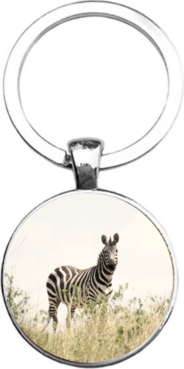 Sleutelhanger Glas - Zebra