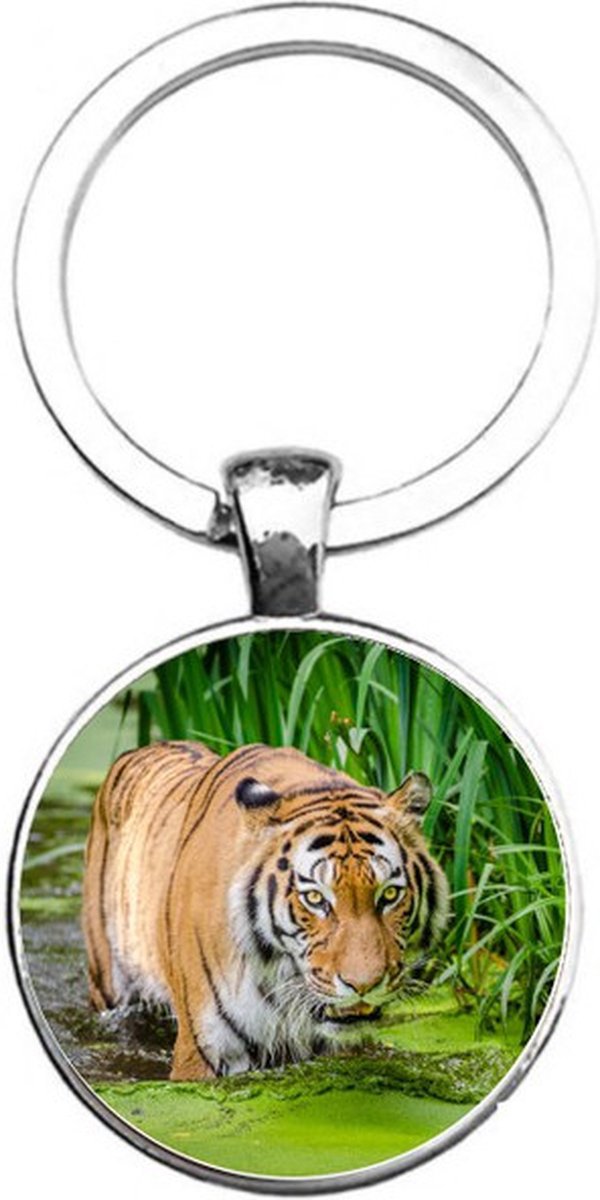 Sleutelhanger Glas - Tijger