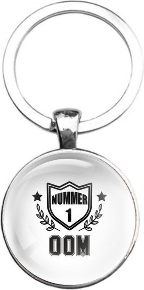 Sleutelhanger Glas - Nummer 1 Oom