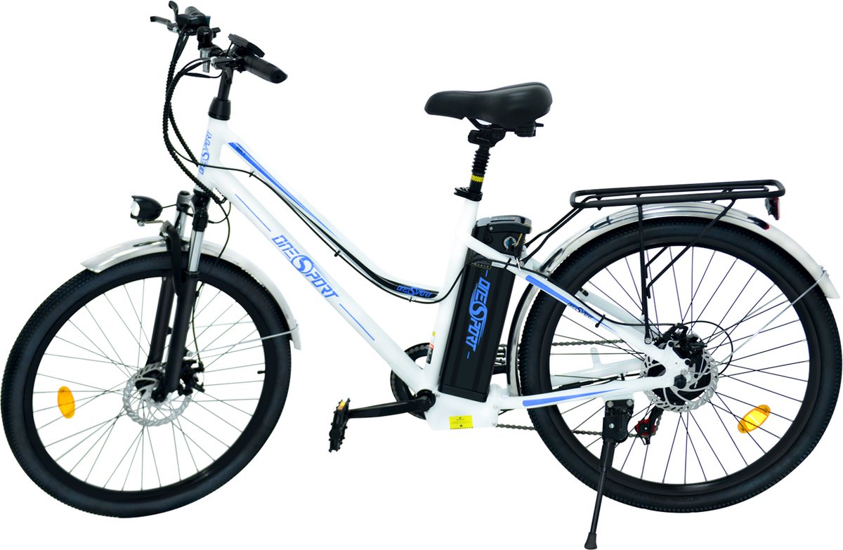 Moli Shop Elektrische Fiets E Fietsen | E bike Damesfiets 26 Inch volwassen 250w elektrische fiets volwassen Damesfiets BK1 Wit - Thumbnail 1