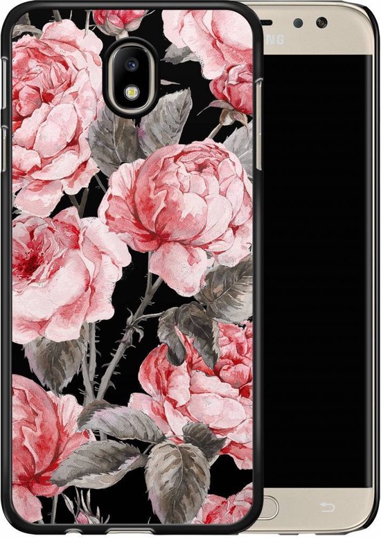 Coque Samsung Galaxy J5 2017 - Fleurs Moody - Rouge - Coque Rigide TPU  Zwart - Fleurs... | bol