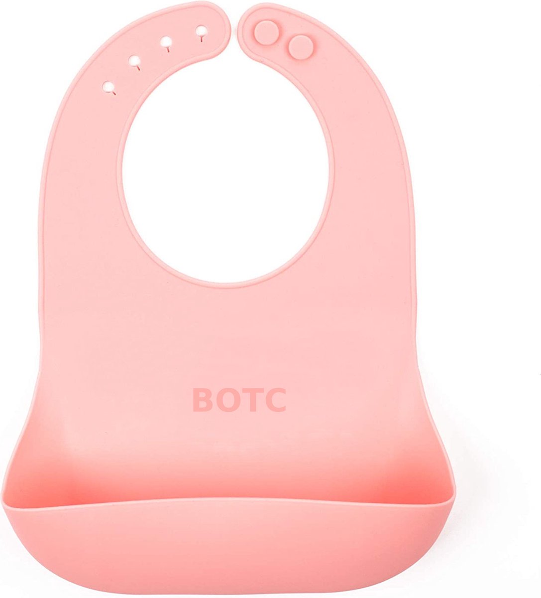Goedkoopste BOTC Slabbetje met Opvangbakje - Waterdichte siliconen Slabber Baby Peuter - BPA vrij - Pink