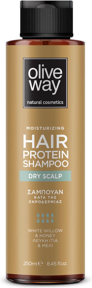 Oliveway - Hydraterende shampoo voor de gevoelige en droge hoofdhuid, helpt roos voorkomen - tegen jeukende hoofdhuid