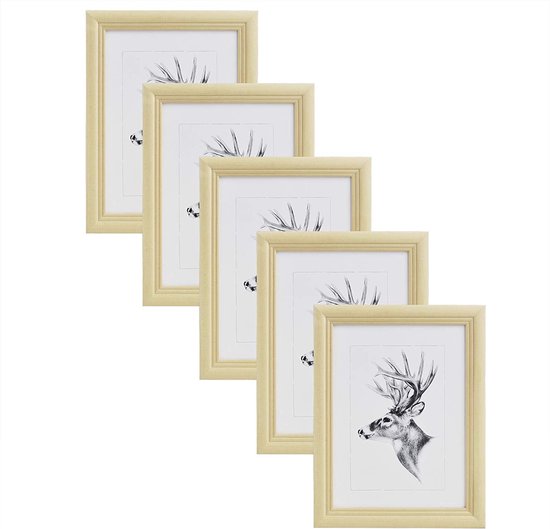 WOLTU 10 pièces Cadre de Photo en Bois, Artos Style Façade en Verre