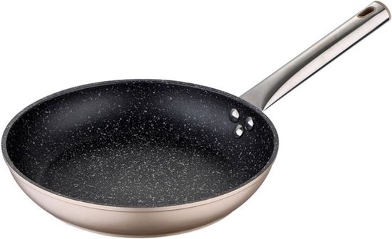 Oneiro’s Luxe Koekenpan - Eco Friendly - champagne– ø24 x H 4,6 cm – koken – tafelen – keuken – koekenpan – inductie – gas – potten – pannen