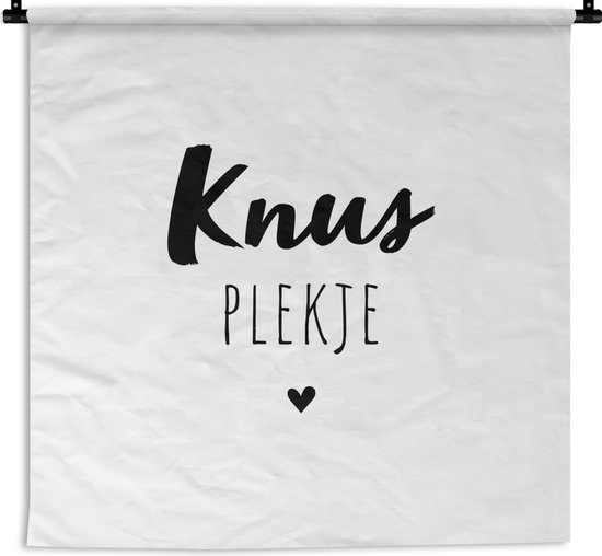 Tapisserie - Toile murale - Citations - Knus cosy - Jardin - Texte - 180x180 cm - Tapisserie