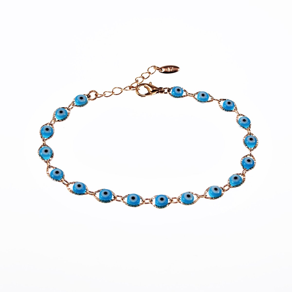 Bracelet Perles de Pierre de Lave Homme Femme Acier 316L Plaqué Or