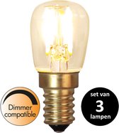 Star Trading LED Kogel Lamp lichtbron - E14 - Dimbaar - Super Warm Wit <2200K - 1.4 Watt - vervangt 7W Halogeen - set van 3