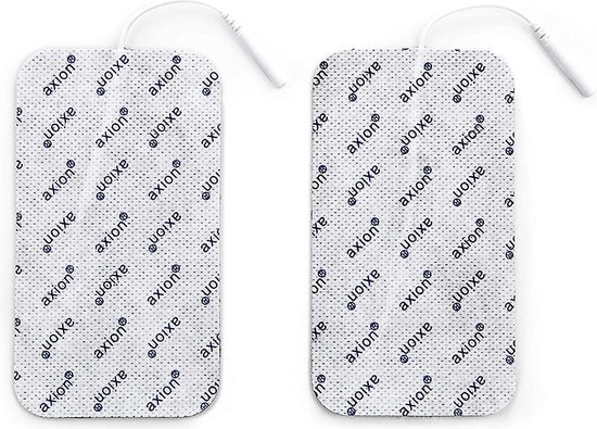 Axion – 2 Elektroden pads 12×7 cm – EMS en TENS – Herstel – Spier- en gewrichtspijn – Zelfklevend