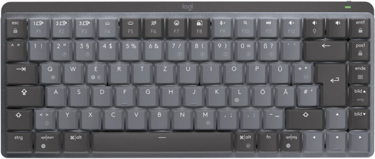 Logitech MX Mechanical Mini - Mechanisch Toetsenbord - QWERTZ DE - Draadloos - Grafiet