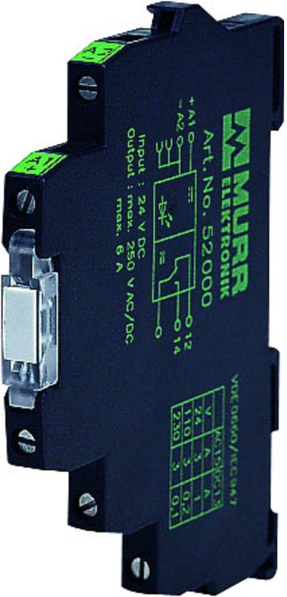 Murr Elektronik 52005 Industrieel relais Nominale spanning: 24 V/DC Schakelstroom (max.): 6 A 1x wisselcontact 1 stuk(s
