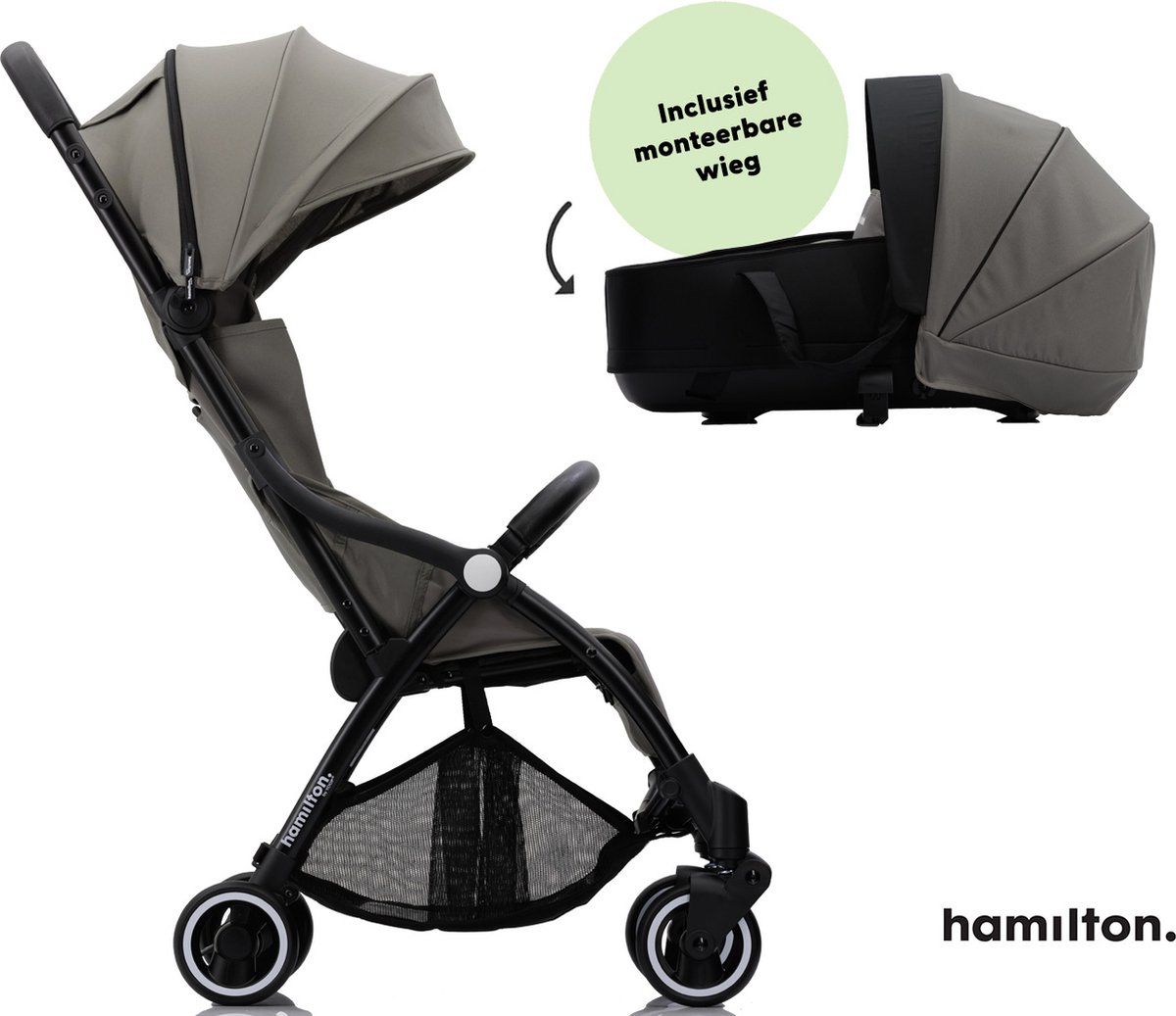 Hamilton by Yoop X1 Plus Buggy met monteerbare Premium Wieg Nieuw