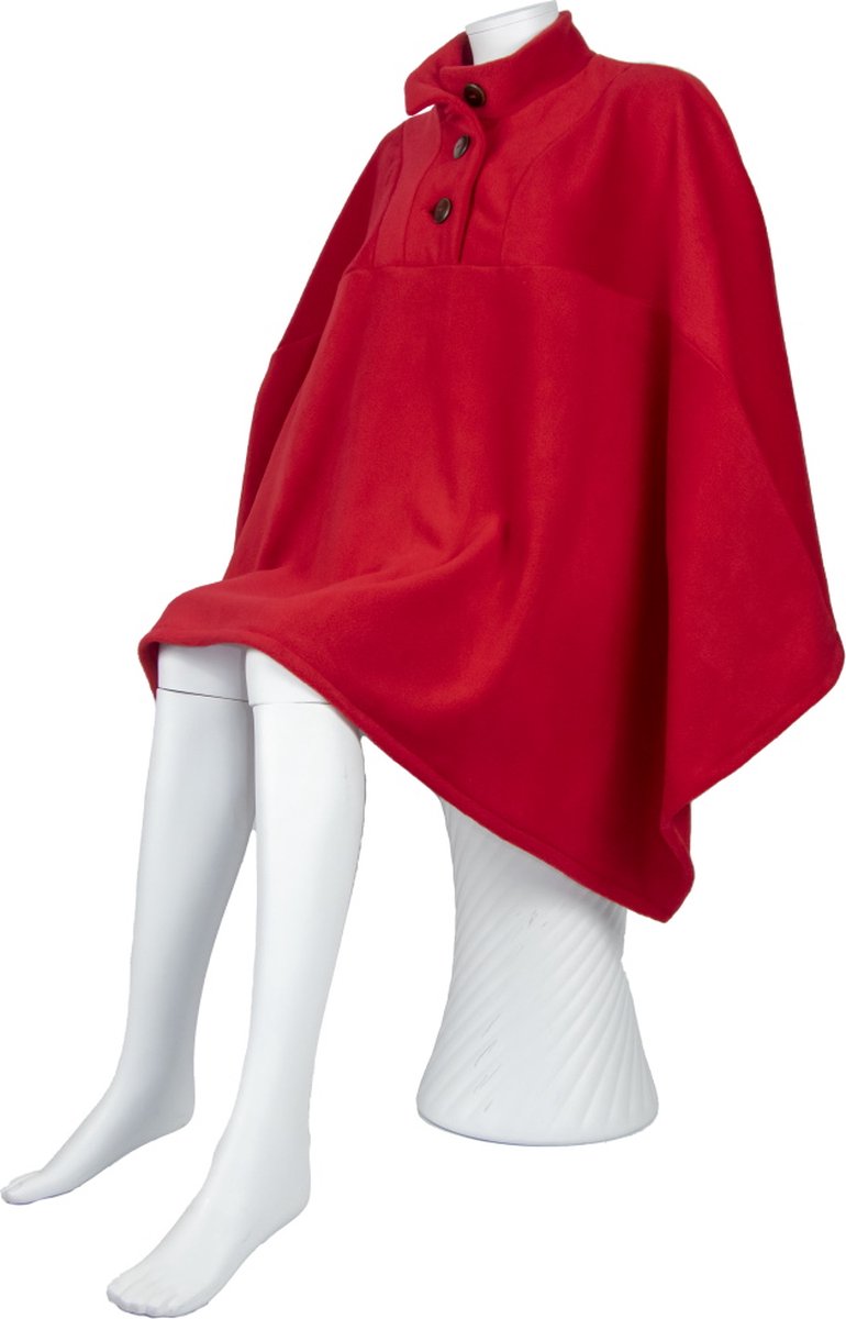 Goedkoopste Rolstoelcape Fleece - HAPPY - Rood