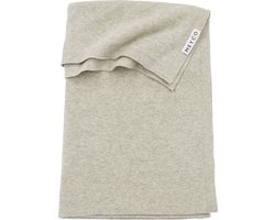 Meyco Baby Knit Basic ledikant deken - sand melange - 100x150cm - 1.0 TOG