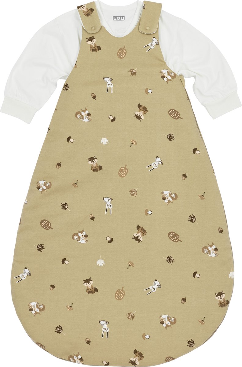 Meyco Baby Forest Animals baby slaapzak rond tweedelig - sand - 68/74 - 2.5 TOG
