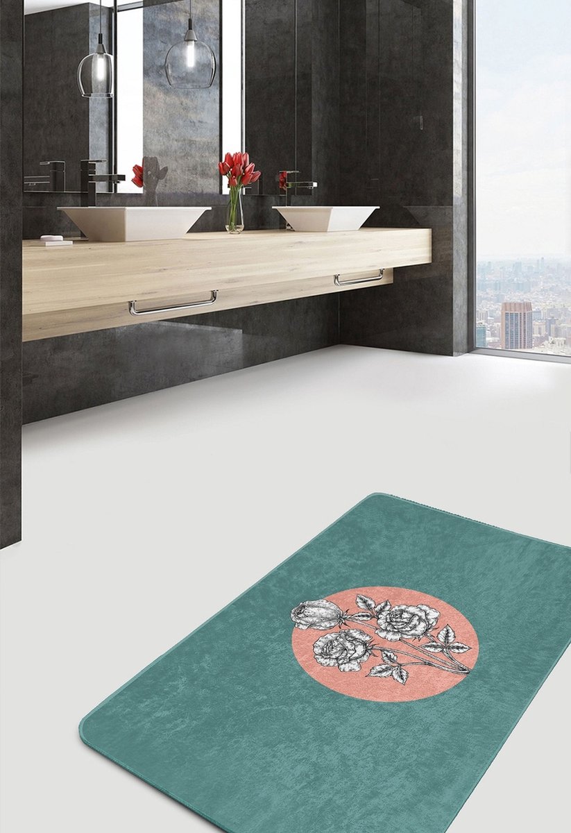 Badmat antislip -50x80 x 2 stuks - Deurmat voor binnen- Wc mat - Toiletmat - De Groen Home