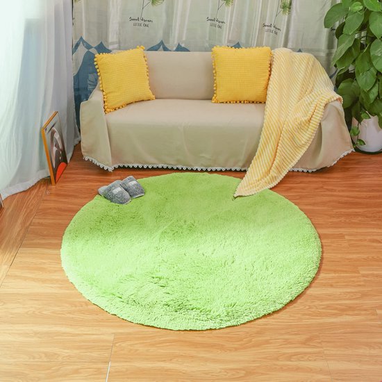 the carpet Elisa Tapijt voor kinderen, tapijt voor kinderkamer, speeltapijt, onderhoudsvriendelijk, duurzaam, crème, 160 cm, rond