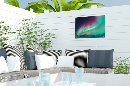 Fraai affiche de jardin Northern Lights 60x40 cm - petit - Toile de jardin / Toile d'extérieur / Peintures pour l'extérieur (décoration de jardin)