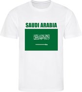 WK - Saudi-Arabië - Saudi Arabia - المملكة العربية السعودية - T-shirt Wit - Voetbalshirt - Maat: S - Wereldkampioenschap voetbal 2022