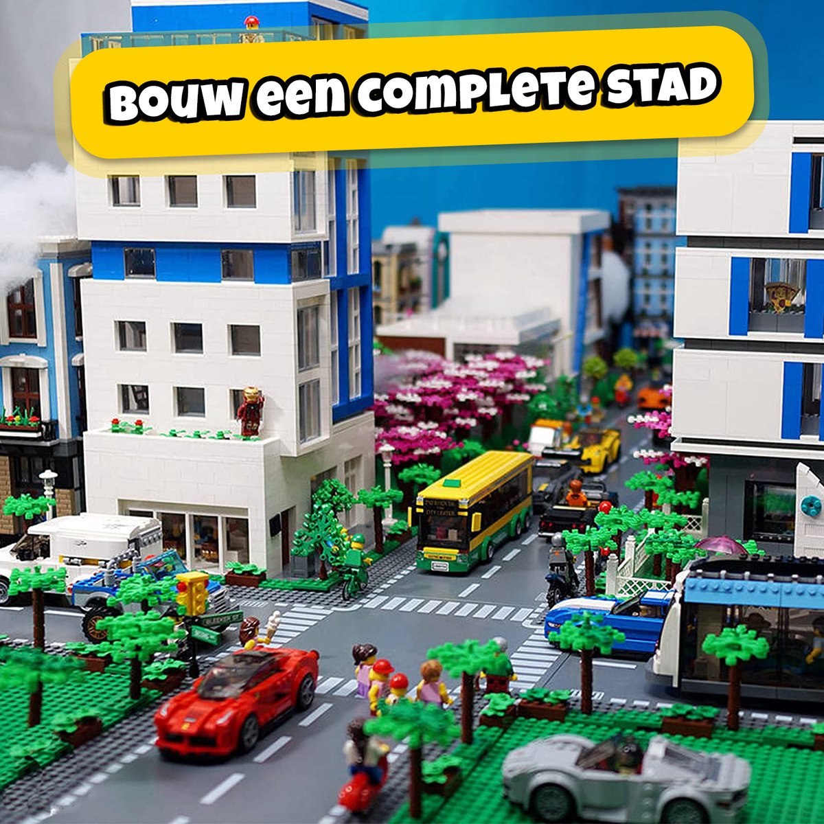 Complete Set Wegplaten geschikt voor LEGO - 4 Stuks - Wegen Bouwplaten -  Straat Bouw... | bol.com