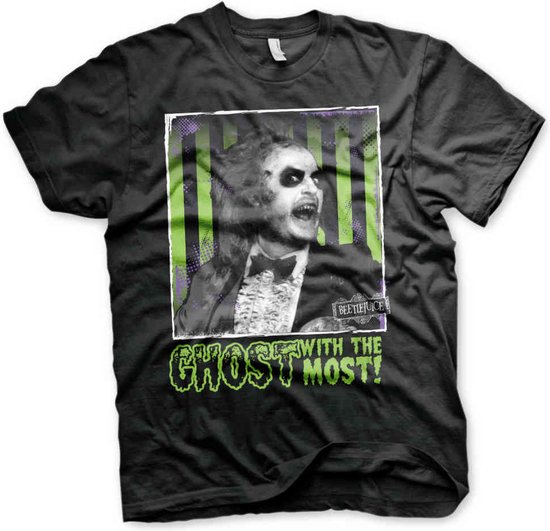 Beetlejuice Unisex Tshirt -4XL- Ghost With The Most Zwart