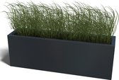 MySteel Gepoedercoat staal plantenbak Texas cm L100 x B30 cm cm- Hoogte:  60 - Kleur: RAL9005 mat (zwart)