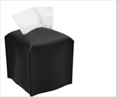 E.Living - Zwart - Leren Tissue box houder - PU LEER - Tissues - Modern - Organizer - *NIEUW - - Decoratief - tissue opbergen - Eettafels - Werkbladen - Nachtkastjes en Bureaus - Gebruik in de Keuken - Familiekamer - Woonkamer - Hobbykamer