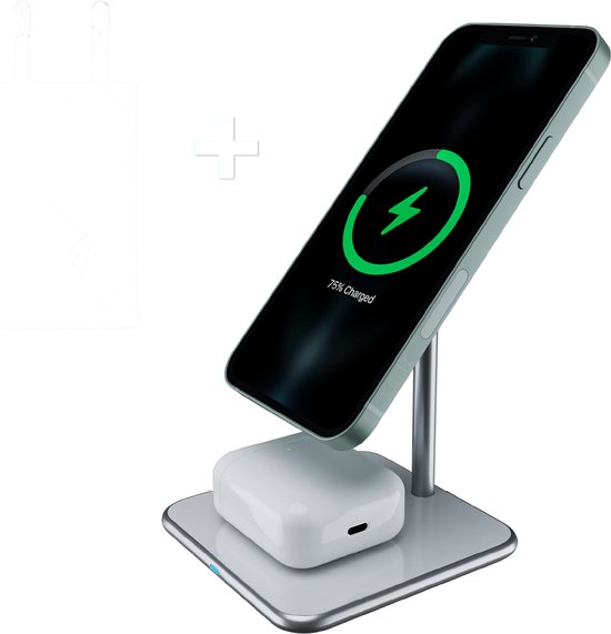 Fastic 2-in-1 Oplaadstation Apple en Android - Wireless Charger - iPhone  lader -... | bol.com