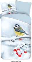 Good Morning Dekbedovertrek "pimpelmees in de sneeuw" - Multi - (200x200/220 cm) - Katoen