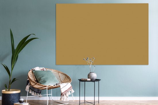 Canvas schilderij 150x100 cm - Wanddecoratie Okergeel - Kleur - Herfst - Geel - Effen - Kleuren - Muurdecoratie woonkamer - Slaapkamer decoratie - Kamer accessoires - Schilderijen op canvas