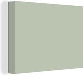 Canvas Schilderij Mintgroen - Effen kleur - 40x30 cm - Wanddecoratie