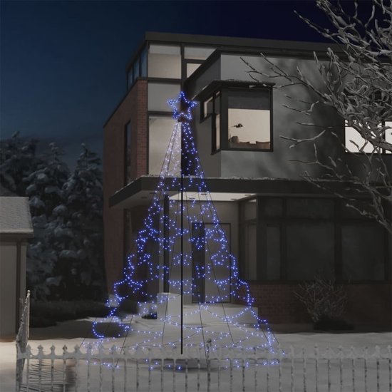 vidaXL Kerstboom sneeuwend met paraplubasis 170 cm wit