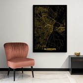 Poster Plattegrond Nijmegen - Papier - 100x140 cm  | Wanddecoratie - Interieur - Art - Wonen - Schilderij - Kunst