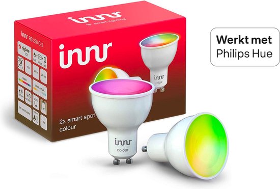 Vloeibaar samenwerken Oproepen Innr slimme spot GU10 color - werkt met Philips Hue* - 16 miljoen kleuren  en alle... | bol.com