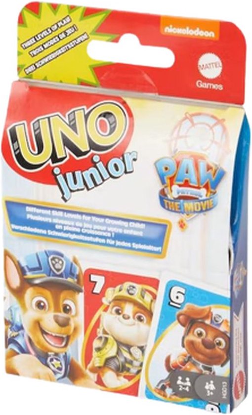 Thumbnail van een extra afbeelding van het spel PAW Patrol UNO Junior - Multicolor - Kunststof - 2-4 spelers - Vanaf 3 jaar - Spel - Kaartspel - Speelgoed - Spelen - UNO