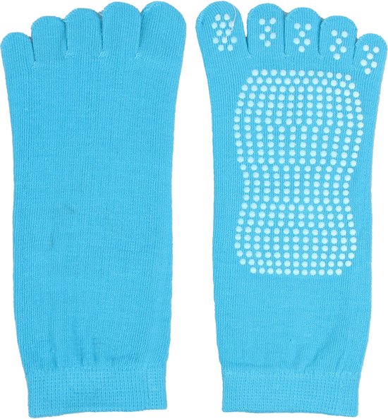 Merco - Grippy S1 Yoga Pilates teen sokken - Grip pads - Blauw van Merco — afbeelding 2